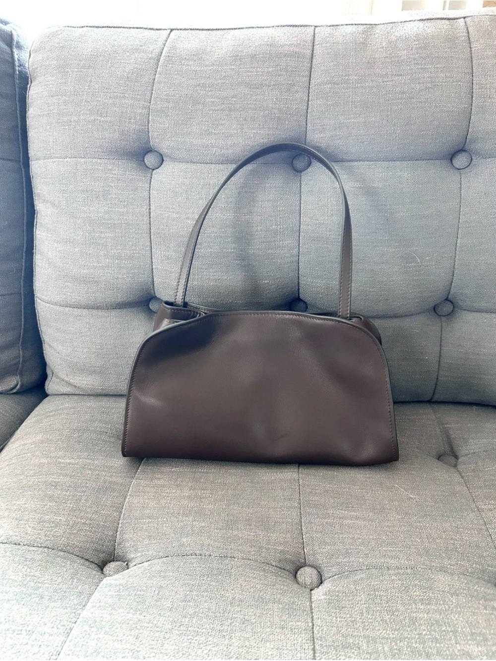 Brown Leather Shoulder Bag - Elegant Everyday Tote